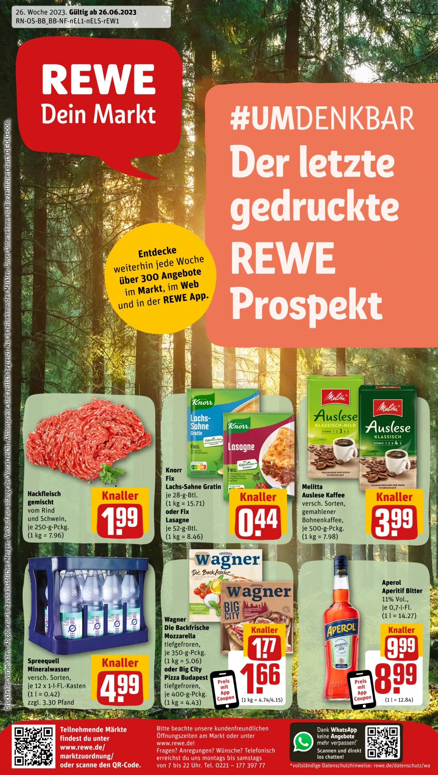 REWE Prospekt ab 26. Juni 2023 bis 1. Juli 2023 vonte.de